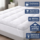 Pillow Top 400 Fios Matelado – Solteiro, Casal, Queen e King | Toque Macio com Elástico